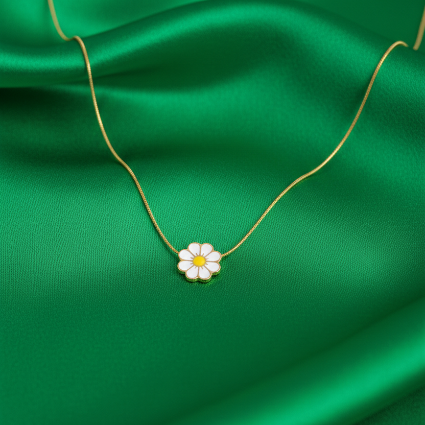 Anti-Tarnish Sun Flower Chain