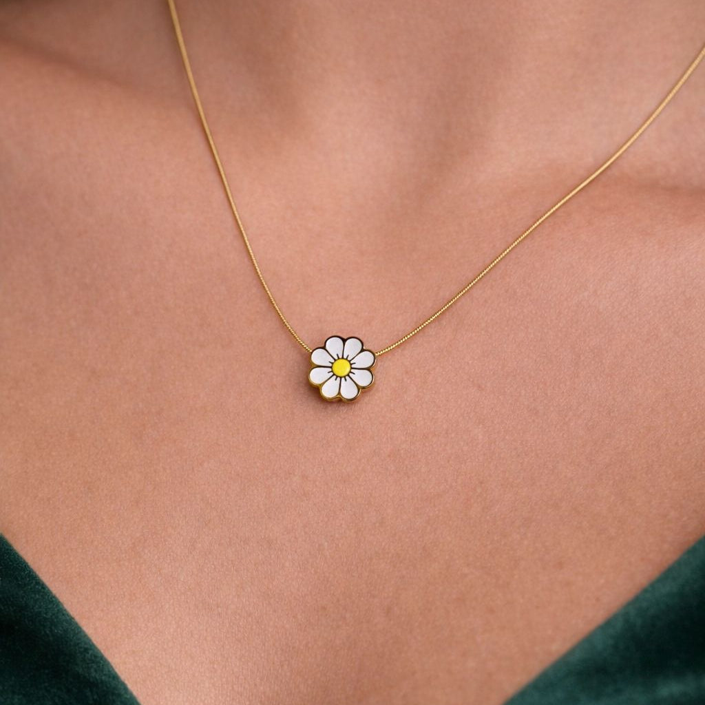 Anti-Tarnish Sun Flower Chain